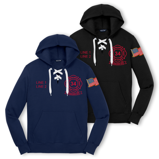 GKFD 'LACE UP' Hooded Sweatshirt