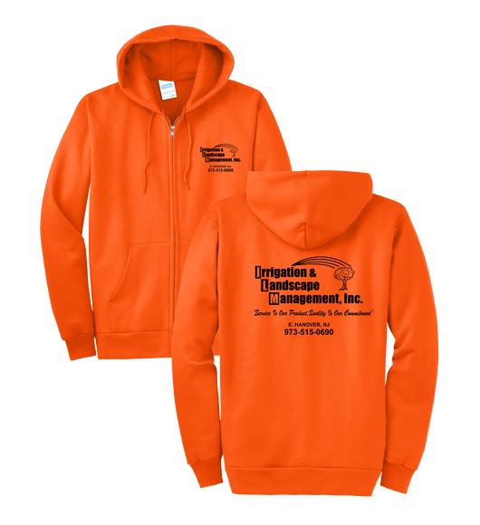 ILM Full Zip Hooded Sweatshirt / Safety Orange